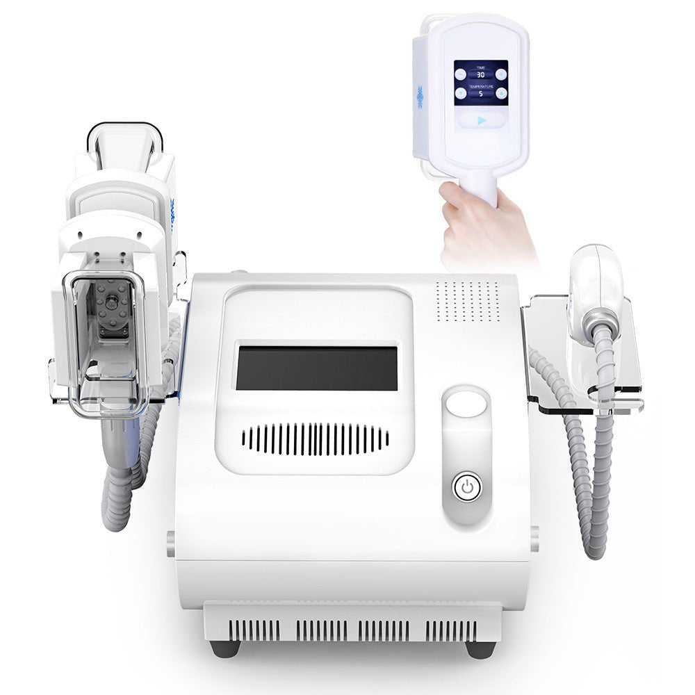 Shape Tactics Advanced Fat Freezing Machine with three handles for targeted double chin and body sculpting.